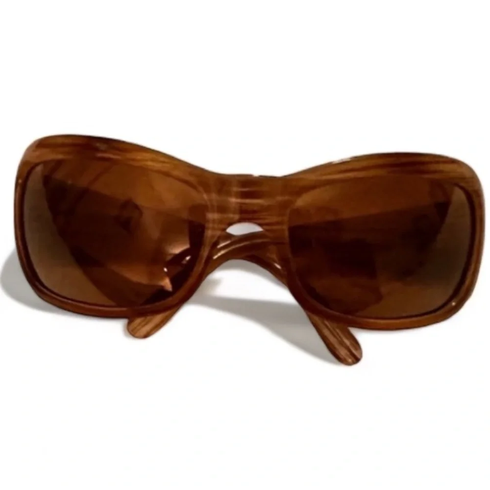 Maui Jim Polarized Sandstone Hibiscus Wrap MJ 134-22 Pre Loved AUTHENTIC